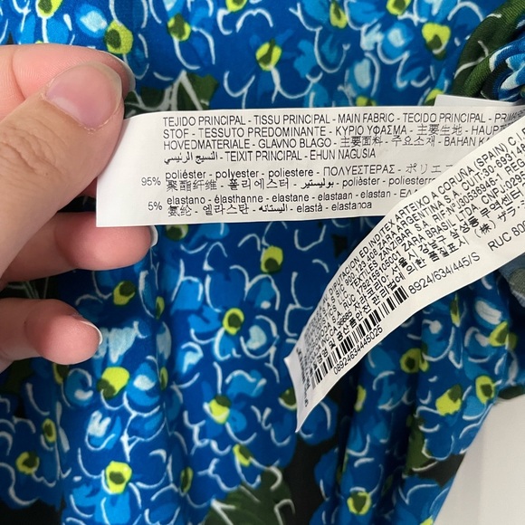 Zara | Blogger Favorite Draped Ruched Floral Cut Out Top Artsy Art to Wear Y2K - Picture 6 of 9